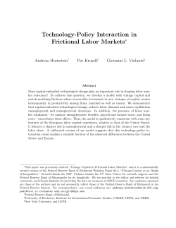 Technology-Policy Interaction in Frictional Labor
