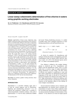 Linear sweep voltammetric determination of free chlorine in waters