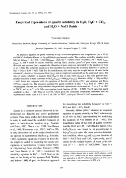 and H20 + NaCl fluids