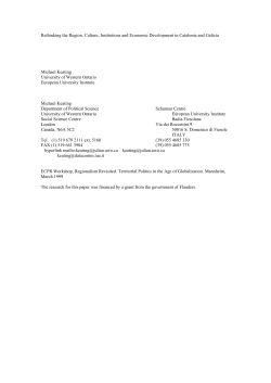 Rethinking the Region. Culture, Institutions and Economic