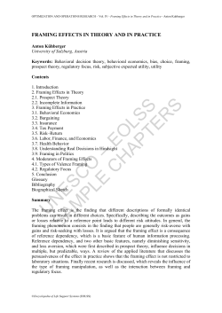 Framing Effects in Theory and in Practice