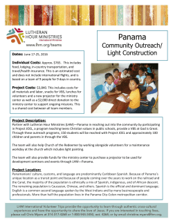 Panama - Lutheran Hour Ministries