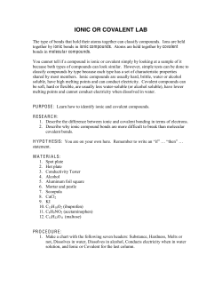ionic or covalent lab