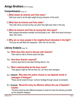 Amigo Brothers (Piri Thomas)