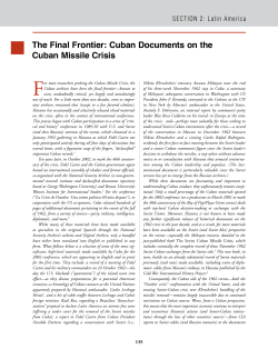 The Final Frontier: Cuban Documents on the Cuban