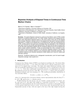 Bayesian analysis of elapsed times in continuous