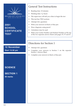 science section 1 - Board of Studies