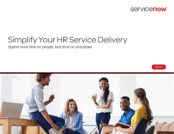 Simplify Your HR Service Delivery