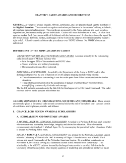 cadet awards and decorations