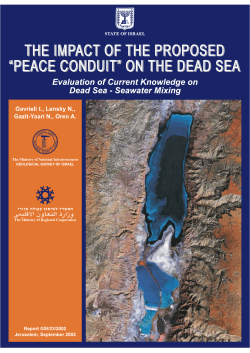 The Impact Of The Proposed Peace Conduit On The Dead Sea