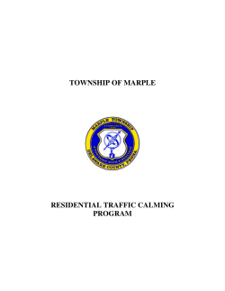 township of marple residential traffic calming program