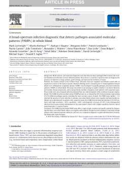 A Broad-Spectrum Infection Diagnostic that Detects Pathogen