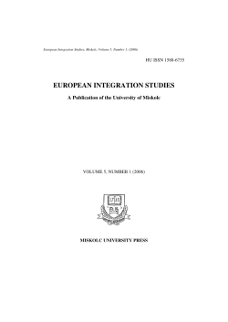 european integration studies - ME-GTK