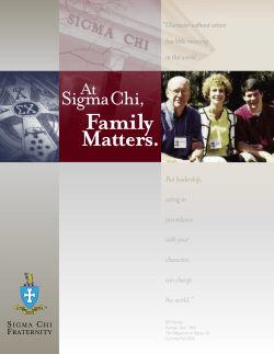 Parents` Brochure - Sigma Chi Fraternity
