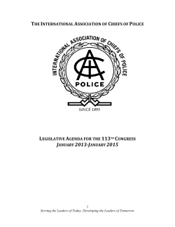 Legislative Agenda for the 113th Congress