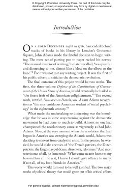 John Adams and the Fear of American Oligarchy