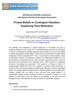 Protest Beliefs in Contingent Valuation: Explaining Their