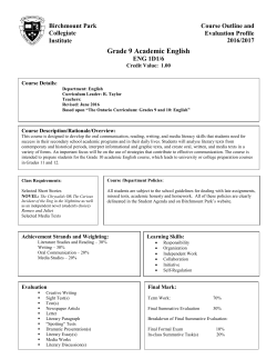END1D1 - TDSB School Websites