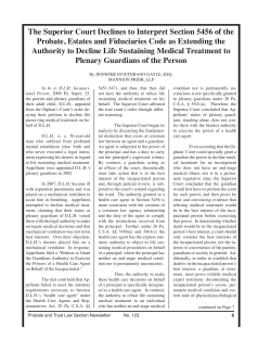 The Superior Court Declines to Interpret Section