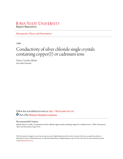 Conductivity of silver chloride single crystals containing copper(I) or