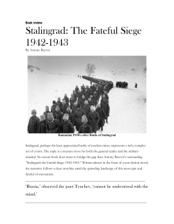 Book Review of Stalingrad: The Fateful Siege, 1942-1943