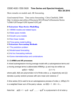 ESSE 4020 / ESS 5020 Time Series and Spectral Analysis Nov 28