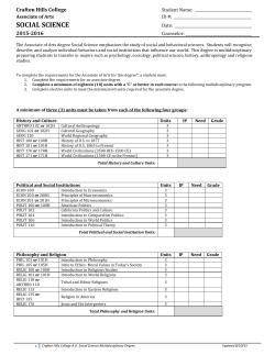 social science - Crafton Hills College