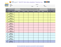exercise logs - Action for Distraction 5K Family Fun Run