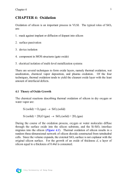 Chapter 4: Oxidation - Home Page of City University Personal Web