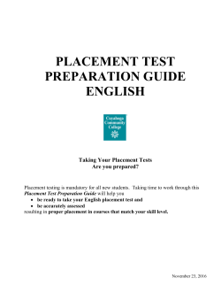 placement test preparation guide english