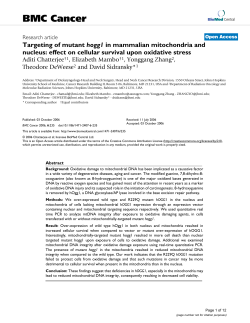 Targeting of mutant hogg1in mammalian mitochondria and nucleus