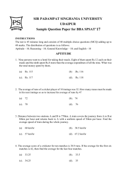 SIR PADAMPAT SINGHANIA UNIVERSITY UDAIPUR Sample
