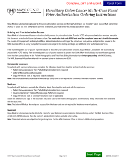 Hereditary Colon Cancer Multi-Gene Panel Prior Authorization