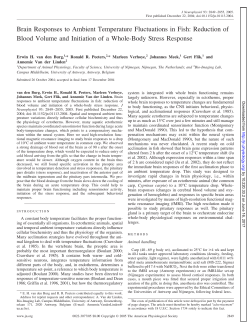 Brain Responses to Ambient Temperature Fluctuations in Fish