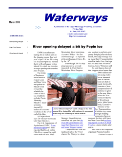 March 2015 Newsletter - Upper Mississippi Waterway Association