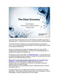 Chris Mulcare - The Clean Economy - [23 Oct 2009]