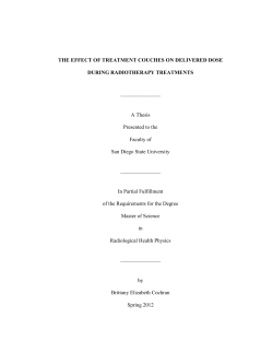 The Effect of Treatment Couches on Delivered