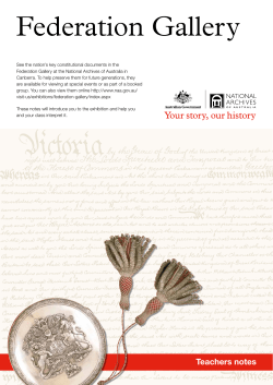 Federation Gallery - National Archives of Australia