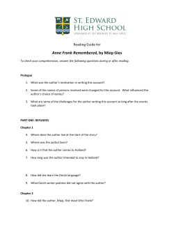 Anne Frank Remembered, by Miep Gies - meanderson