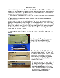 Foray Pencil Update
