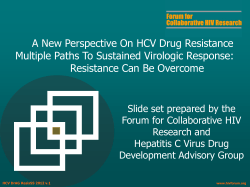 A New Perspective On HCV Drug Resistance Multiple Paths To