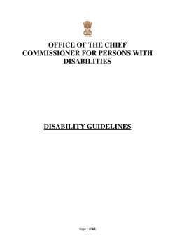 office of the chief commissioner for persons with disabilities disability