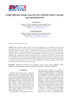 A high efficient energy converter for a hybrid vehicle concept &ndash; gas