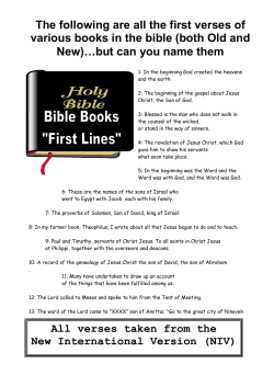 1: In the beginning God created the heavens and the earth