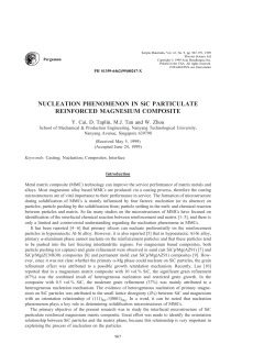 Nucleation Phenomenon in SiC Particulate Reinforced Magnesium