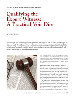 A Practical Voir Dire