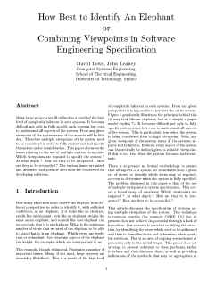 How Best to Identify An Elephant or Combining
