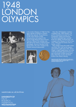 poster on the 1948 London Olympics