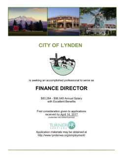 finance director city of lynden