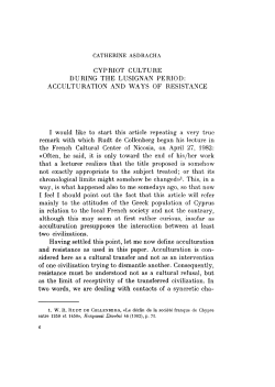 CYPRIOT CULTURE DURING THE LUSIGNAN PERIOD